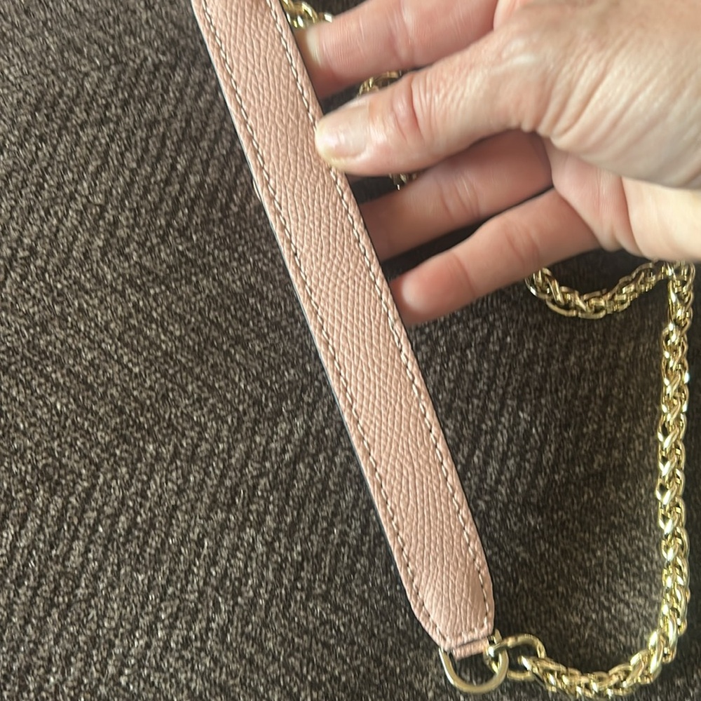 Valentino by Mario Valentino box pink crossbody handbag chain strap small - Picture 4 of 10